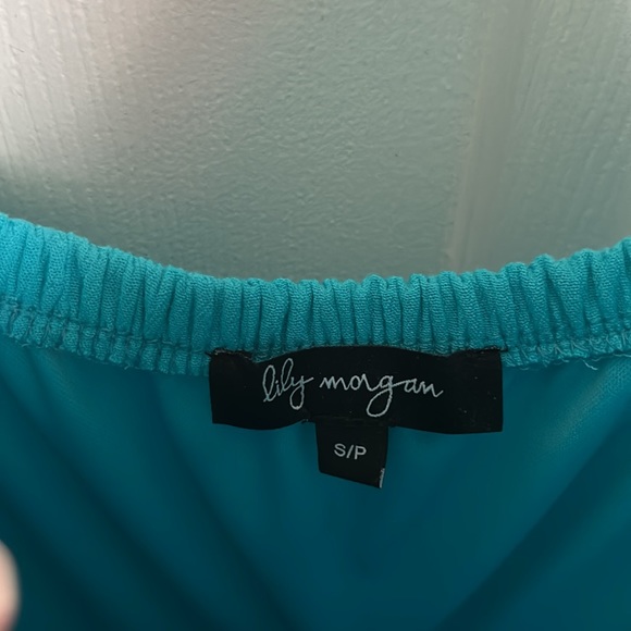 Lily Morgan Turquoise Summer Dress - Size S - Picture 3 of 5